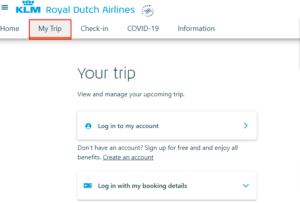 KLM online flight cancellation